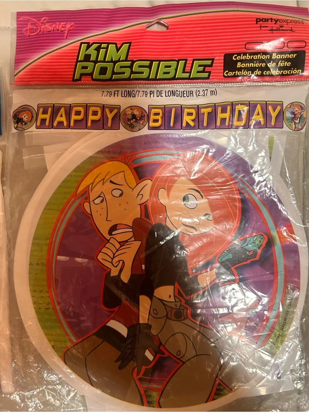 Disney Kim Possible Birthday Banner with Colorful Accents